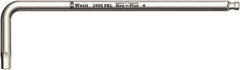 Wera - 8mm Hex, Long Arm, Hex Key - 195mm OAL, Metric System of Measurement - Apex Tool & Supply