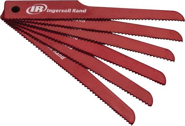 Ingersoll-Rand - 4" Long x 1/2" Thick, Bi-Metal Reciprocating Saw Blade - Scroll Profile, 10 to 14 TPI, Toothed Edge - Apex Tool & Supply