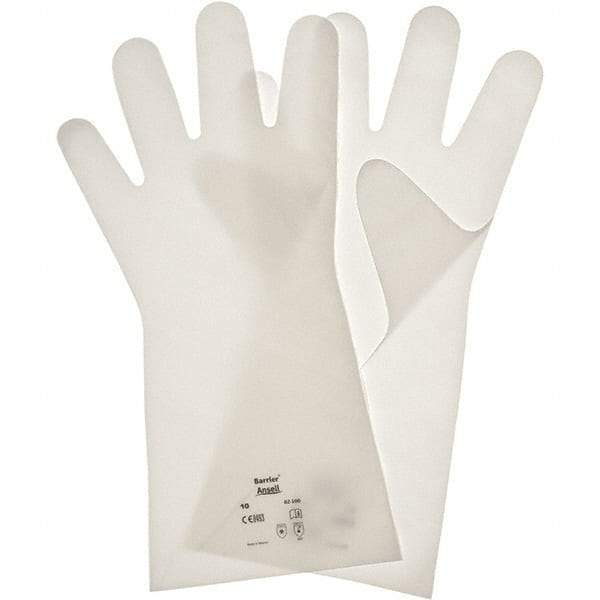 Ansell - 2.5 mil Thick, Chemical Resistant Gloves - White - Apex Tool & Supply