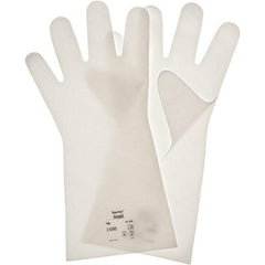 Ansell - 2.5 mil Thick, Chemical Resistant Gloves - White - Apex Tool & Supply