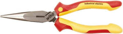 Wiha - 200mm OAL, 2-3/4" Jaw Length, Long Nose Side Cutting Pliers - Insulated Handles - Apex Tool & Supply