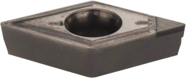 Iscar - DCMT3-1 T Grade IB55 CBN Turning Insert - Uncoated, 55° Diamond, 3/8" Inscr Circle, 5/32" Thick, 1/64" Corner Radius - Apex Tool & Supply