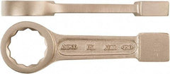 Ampco - 1-11/16" 12 Point Striking Box Wrench - Single End, 9" OAL, Aluminum Bronze, Polished Finish - Apex Tool & Supply
