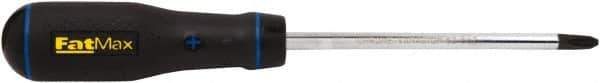 Stanley - #3, 11" OAL, Standard Phillips Screwdriver - 6" Blade Length, Round Shank, Ergonomic Handle - Apex Tool & Supply