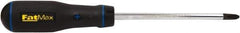 Stanley - #3, 11" OAL, Standard Phillips Screwdriver - 6" Blade Length, Round Shank, Ergonomic Handle - Apex Tool & Supply