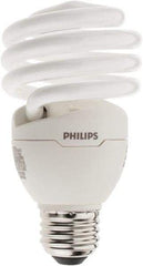 Philips - 23 Watt Fluorescent Residential/Office Medium Screw Lamp - 2,700°K Color Temp, 1,600 Lumens, 120 Volts, EL/mDT, 10,000 hr Avg Life - Apex Tool & Supply