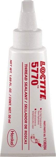 Loctite - 50 mL, White, High Strength Liquid Thread Sealant - 72 Full Cure Time - Apex Tool & Supply