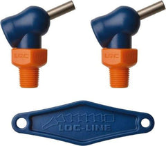 Loc-Line - 1/8" Hose Inside Diam x 5/32" Nozzle Diam, High-Pressure Coolant Hose Nozzle - NPT, for Use with Loc-Line Modular Hose System, 2 Pieces - Apex Tool & Supply