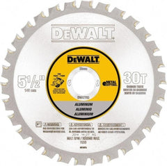 DeWALT - 5-1/2" Diam, 25/32" Arbor Hole Diam, 30 Tooth Wet & Dry Cut Saw Blade - Steel, Crosscutting Action, Standard Round Arbor - Apex Tool & Supply
