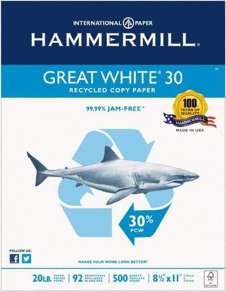 Hammermill - White Copy Paper - Use with Laser Printers, Copiers, Plain Paper Fax Machines - Apex Tool & Supply