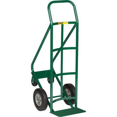 Little Giant - 800 Lb Capacity 47" OAH Hand Truck - Continuous Handle, Steel, Flat-Free Microcellular Foam Wheels - Apex Tool & Supply