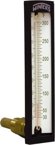 Winters - 30 to 300°F, Industrial Thermometer with Standard Thermowell - 2 Inch Immersion Length, 1-7/8 Inch Stem Length, 6 Inch Long, 1/2 Inch Thread - Apex Tool & Supply