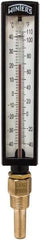 Winters - -40 to 110°F, Industrial Thermometer with Standard Thermowell - 2 Inch Immersion Length, 1.825 Inch Stem Length, 10 Inch Long, 1/2 Inch Thread - Apex Tool & Supply