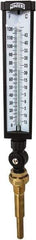 Winters - -15 to 120°F, Industrial Thermometer with Standard Thermowell - 5 Inch Immersion Length, 6 Inch Stem Length, 20 Inch Long, 3/4 Inch Thread - Apex Tool & Supply