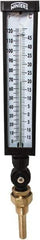 Winters - -15 to 120°F, Industrial Thermometer with Standard Thermowell - 3 Inch Immersion Length, 3-1/2 Inch Stem Length, 17 Inch Long, 3/4 Inch Thread - Apex Tool & Supply