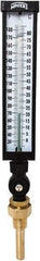 Winters - 30 to 180°F, Industrial Thermometer with Standard Thermowell - 3 Inch Immersion Length, 3-1/2 Inch Stem Length, 17 Inch Long, 3/4 Inch Thread - Apex Tool & Supply