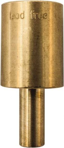 Winters - 2.01 Inch Overall Length, 3/4 Inch Thread, Brass Thermowell - 0.8 Inch Insertion Length - Apex Tool & Supply