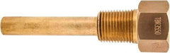 Winters - 4-1/2 Inch Overall Length, 1/2 Inch Thread, Brass Thermowell - 2-1/2 Inch Insertion Length - Apex Tool & Supply
