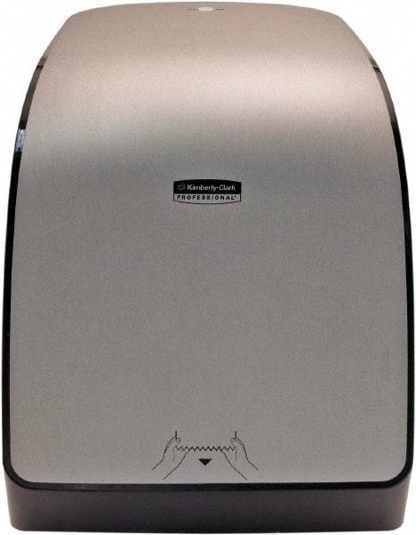 Kimberly-Clark Professional - Hands Free, Plastic Paper Towel Dispenser - 16.44" High x 12.66" Wide x 9.18" Deep, Silver - Apex Tool & Supply