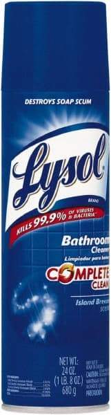 Lysol - 24 oz Aerosol Can Liquid Bathroom Cleaner - Island Breeze Scent, Disinfectant, General Purpose Cleaner - Apex Tool & Supply