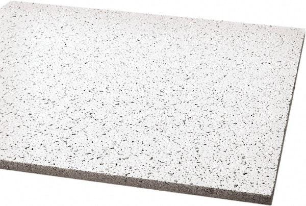 Armstrong World - 24" Long x 24" Wide, Wet-Formed Mineral Fiber Acoustic Ceiling Tile - ASTM E1264 Specification, White - Apex Tool & Supply