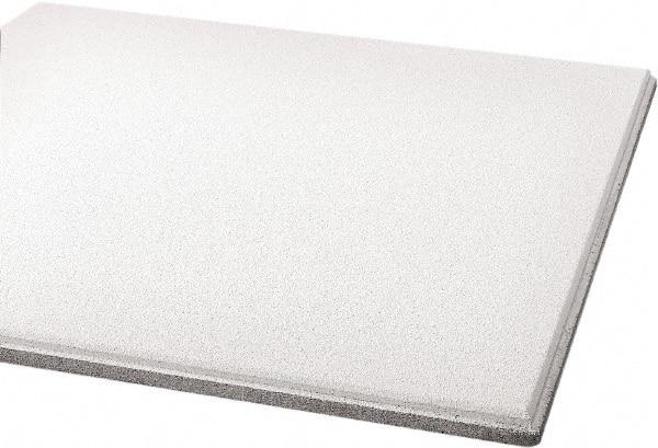 Armstrong World - 24" Long x 24" Wide, Wet-Formed Mineral Fiber Acoustic Ceiling Tile - ASTM E1264 Specification, White - Apex Tool & Supply