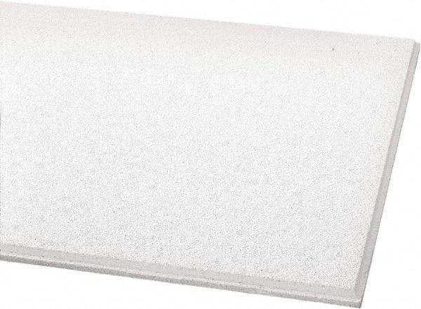 Armstrong World - 24" Long x 24" Wide, Wet-Formed Mineral Fiber Acoustic Ceiling Tile - ASTM E1264 Specification, White - Apex Tool & Supply
