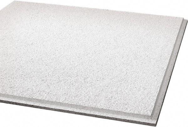 Armstrong World - 24" Long x 24" Wide, Wet-Formed Mineral Fiber Acoustic Ceiling Tile - ASTM E1264 Specification, White - Apex Tool & Supply