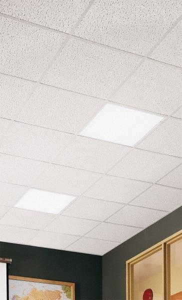 Armstrong World - 24" Long x 24" Wide, Wet-Formed Mineral Fiber Acoustic Ceiling Tile - ASTM E1264 Specification, White - Apex Tool & Supply
