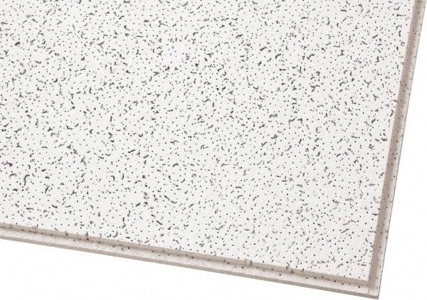 Armstrong World - 24" Long x 24" Wide, Wet-Formed Mineral Fiber Acoustic Ceiling Tile - ASTM E1264 Specification, White - Apex Tool & Supply