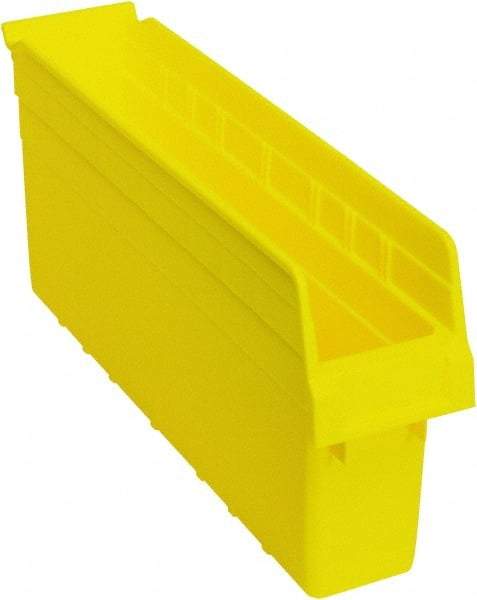 Quantum Storage - 17-7/8" Deep, Yellow Polypropylene Hopper Shelf Bin - 8" High x 4-3/8" Wide x 17-7/8" Long - Apex Tool & Supply