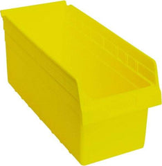 Quantum Storage - 17-7/8" Deep, Yellow Polypropylene Hopper Shelf Bin - 8" High x 8-3/8" Wide x 17-7/8" Long - Apex Tool & Supply