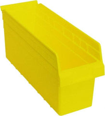 Quantum Storage - 17-7/8" Deep, Yellow Polypropylene Hopper Shelf Bin - 8" High x 6-5/8" Wide x 17-7/8" Long - Apex Tool & Supply
