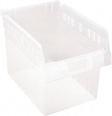 Quantum Storage - 11-5/8" Deep, Clear Polypropylene Hopper Shelf Bin - 8" High x 8-3/8" Wide x 11-5/8" Long - Apex Tool & Supply