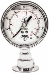 Winters - 4" Dial, 2 Thread, 0-160 Scale Range, Pressure Gauge - Lower Connection Mount, Accurate to 0.01% of Scale - Apex Tool & Supply