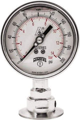 Winters - 4" Dial, 2 Thread, 0-200 Scale Range, Pressure Gauge - Lower Connection Mount, Accurate to 0.01% of Scale - Apex Tool & Supply