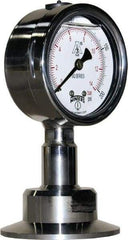 Winters - 2-1/2" Dial, 2 Thread, 0-200 Scale Range, Pressure Gauge - Lower Connection Mount, Accurate to 1.5% of Scale - Apex Tool & Supply