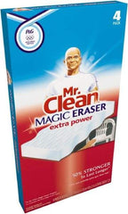 Mr. Clean - 2.4" Long x 4.6" Wide x 0.7" Thick Eraser - Heavy-Duty, White - Apex Tool & Supply