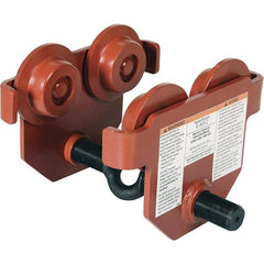 Vestil - 1 Ton Capacity Low Profile Manual Trolley - 2-1/2" to 10-1/8" Flange Width - Apex Tool & Supply