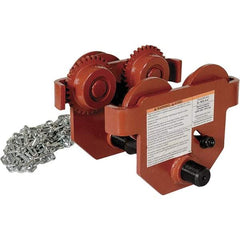 Vestil - 2 Ton Capacity Low Profile Manual Trolley - 3" to 6-1/2" Flange Width - Apex Tool & Supply
