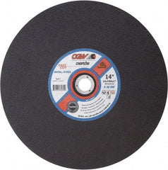 Camel Grinding Wheels - 14" 30 Grit Aluminum Oxide Cutoff Wheel - 3/32" Thick, 1" Arbor, 4,400 Max RPM - Apex Tool & Supply