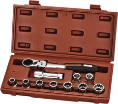 Paramount - 11 Piece 3/4" Drive Deep Well Socket Set - 12 Points, 3/8" to 3/4" Range, Inch Measurement Standard - Apex Tool & Supply