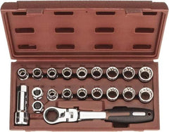 Paramount - 20 Piece 3/4" Drive Deep Well Socket Set - 12 Points, 3/8" to 3/4" (10mm to 19mm) Range, Inch/Metric Measurement Standard - Apex Tool & Supply