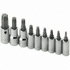 SK - 9 Piece 1/4 & 3/8" Drive Torx Bit Socket Set - Apex Tool & Supply
