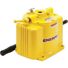 Enerpac - Manual Hydraulic Pumps Number of Stages: 1.000 Oil Volume Per Stroke (Cu. In.): 0.29 - Apex Tool & Supply