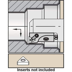 Kennametal - Right Hand, MTFN Toolholder Compatibility, TN.. Insert Compatibility, Indexable Turning Cartridge - Screw or Clamp Holding Method, 55mm OAL x 20mm OAH - Apex Tool & Supply