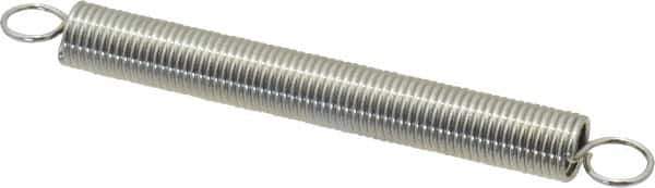 Gardner Spring - 1/4" OD, 3.36 Lb Max Load, 4.63" Max Ext Len, 0.0286" Wire Diam Spring - 1.27 Lb/In Rating - Apex Tool & Supply