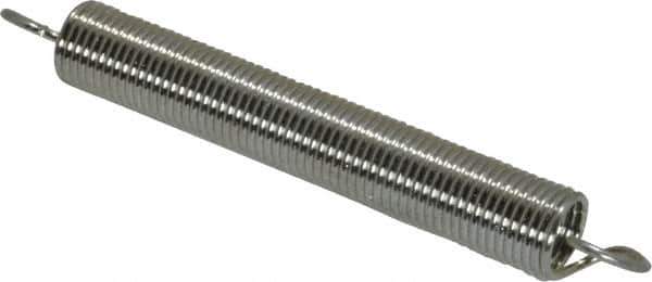 Gardner Spring - 1/4" OD, 3.1 Lb Max Load, 4.7" Max Ext Len, 0.026" Wire Diam Spring - 1 Lb/In Rating, 2" Free Length - Apex Tool & Supply