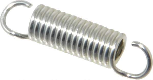 Gardner Spring - 1/4" OD, 8.5 Lb Max Load, 1.42" Max Ext Len, 0.037" Wire Diam Spring - 17.7 Lb/In Rating, 1" Free Length - Apex Tool & Supply