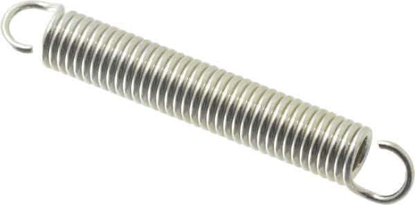 Gardner Spring - 1/4" OD, 8.5 Lb Max Load, 2.69" Max Ext Len, 0.037" Wire Diam Spring - 8 Lb/In Rating, 1-3/4" Free Length - Apex Tool & Supply